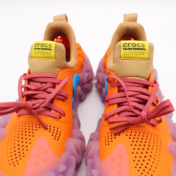 Crocs Salehe Bembury x Juniper Sneaker Womens Size 7 Orange Purple Lace Up - Picture 11 of 13